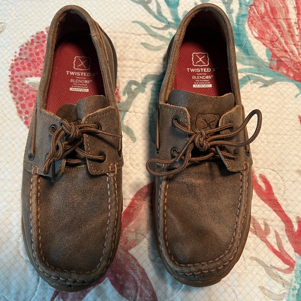 Twisted X Women’s Boat Shoe Driving Moc Size 6 1/2 - Like New